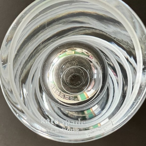 KATE SPADE For Lenox "James Lane" Etched Cylinder Crystal Bud Vase - Picture 5 of 6